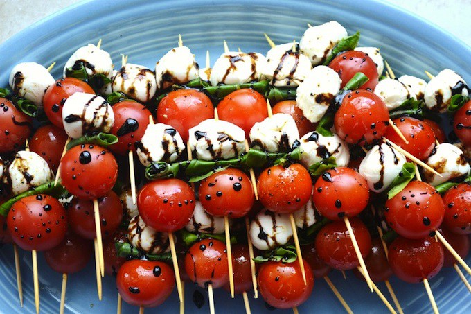 Caprese Salad Skewers by Stuck On Sweet