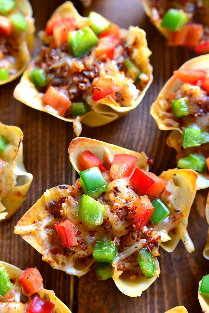 Southwest Chicken Wonton Cups by Lemon Tree Dwelling