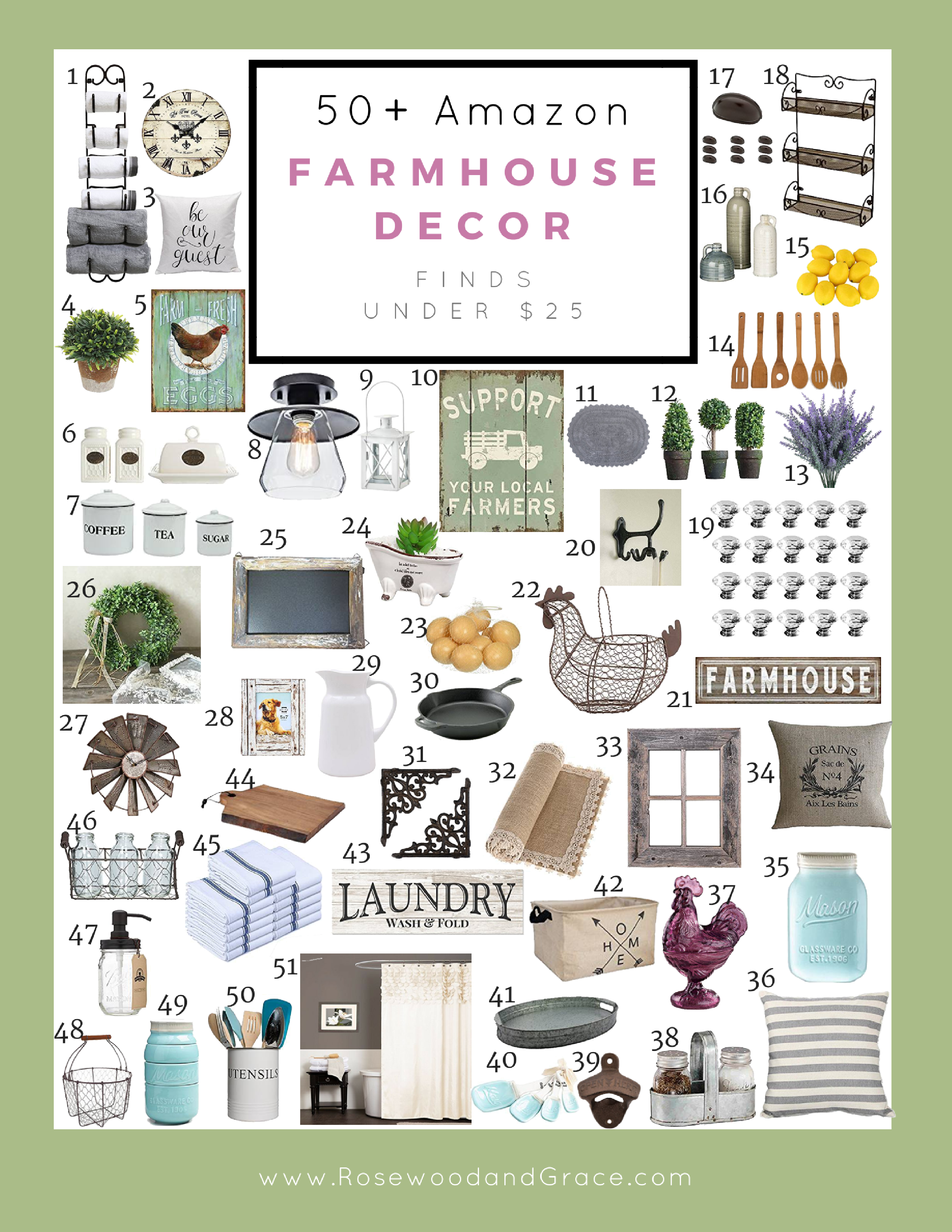 Amazon Farmhouse Decor Under $25