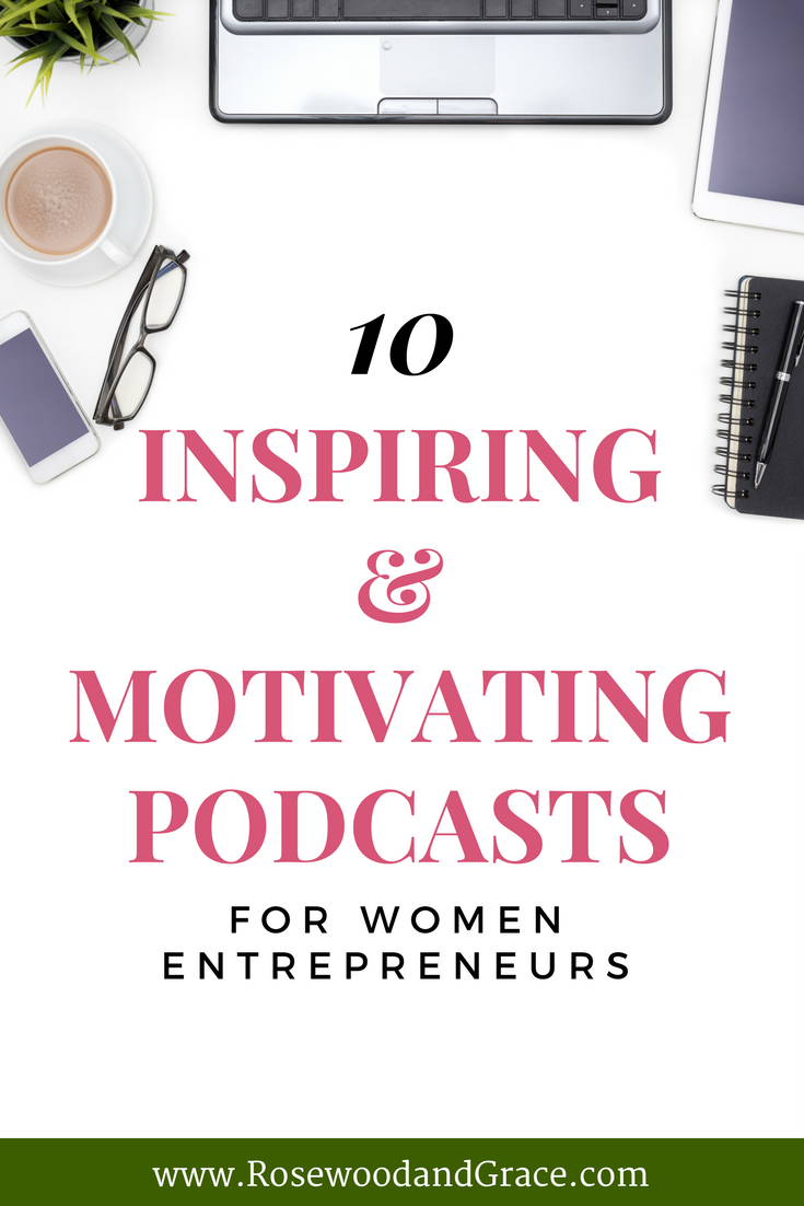 I don't know about you, but staying motivated to basically work around the clock is exhausting to me. Most days of the week, I get up early or stay up late trying to get caught up things and find myself really losing the fire to get things done. Lately, to counter this exhausted feeling, I've been listening to some inspiring and motivating podcasts while I work. Let me just tell you - it is working! These podcasts have been absolutely incredible for helping me feel energized and motivated to keep working towards my goals.